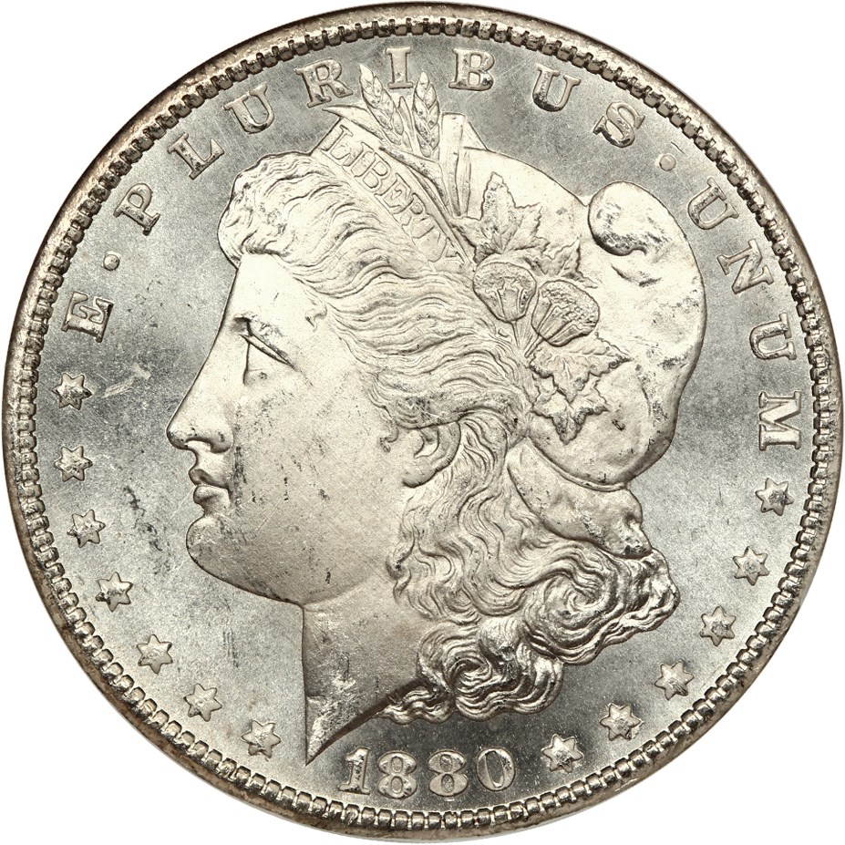 image for: 1880-CC $1 NGC MS63 (VAM-6 8/Low 7)
