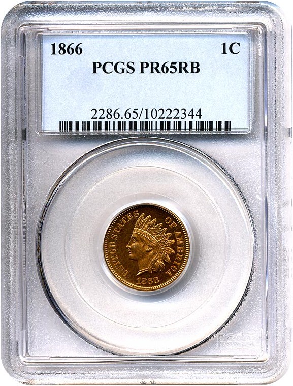 image for: 1866 1c  PCGS Proof 65 RB