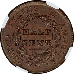 image for: 1829 1/2c NGC AU Details (C-1, Cleaned)
