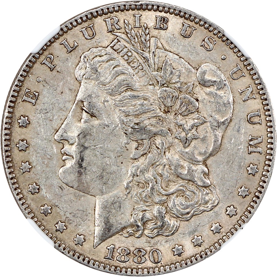 image for: 1880 8/7 $1 NGC XF45 (VAM-7 Crossbar)