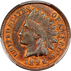 image for: 1896 1c PCGS MS63 RB