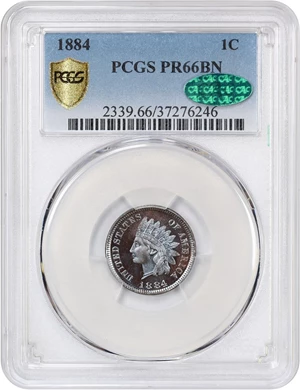 image for: 1884 1c PCGS/CAC Proof 66 BN