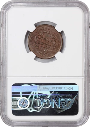 image for: 1829 1/2c NGC AU Details (C-1, Cleaned)