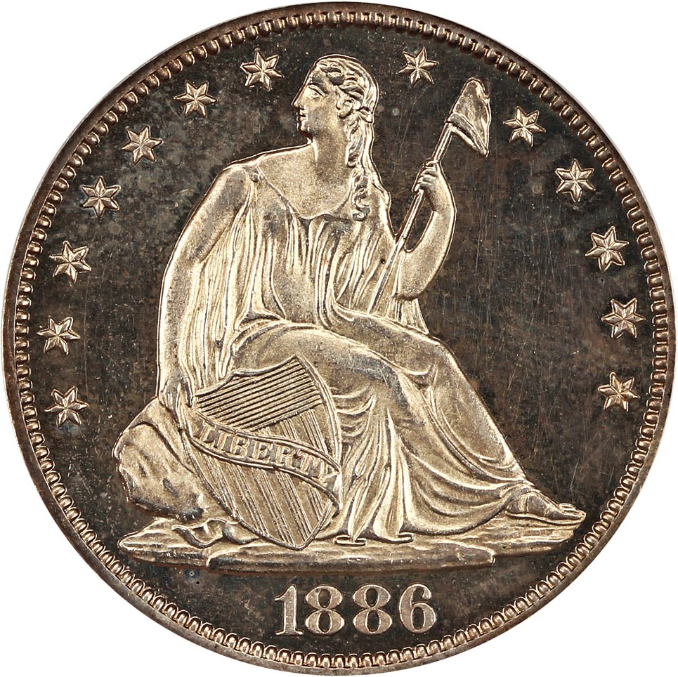 image for: 1886 50c PCGS/CAC Proof 64