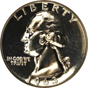 image for: 1963 25c NGC Proof 68