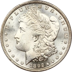 image for: 1892 $1 PCGS MS66