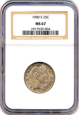 image for: 1900-S 25c NGC MS67