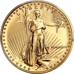 image for: 1987 Gold Eagle $10 PCGS MS69 (Reagan Legacy Series)