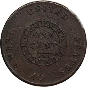 image for: 1793 Chain 1c PCGS VF20 (AMERI.)