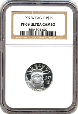image for: 1997-W $25 Platinum Eagle NGC Proof 69 UCameo