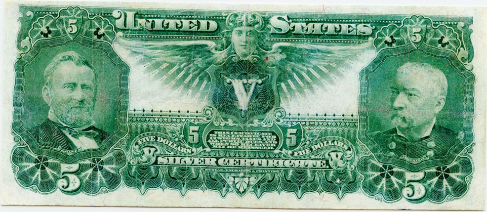 image for: FR. 270 1896 $5 Silver Certificate PMG Very Fine 20 (Minor Repairs, Stains Lightened)