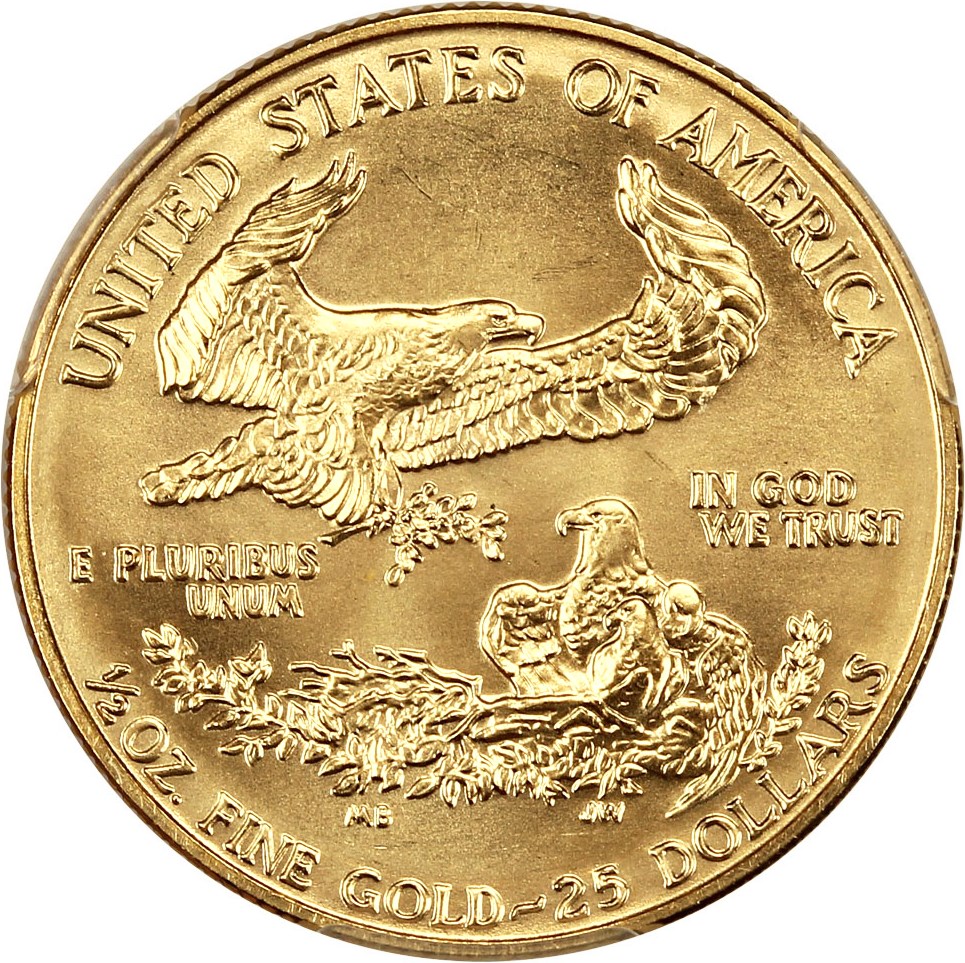 image for: 1990 Gold Eagle $25 PCGS MS69 (Reagan Legacy Series)