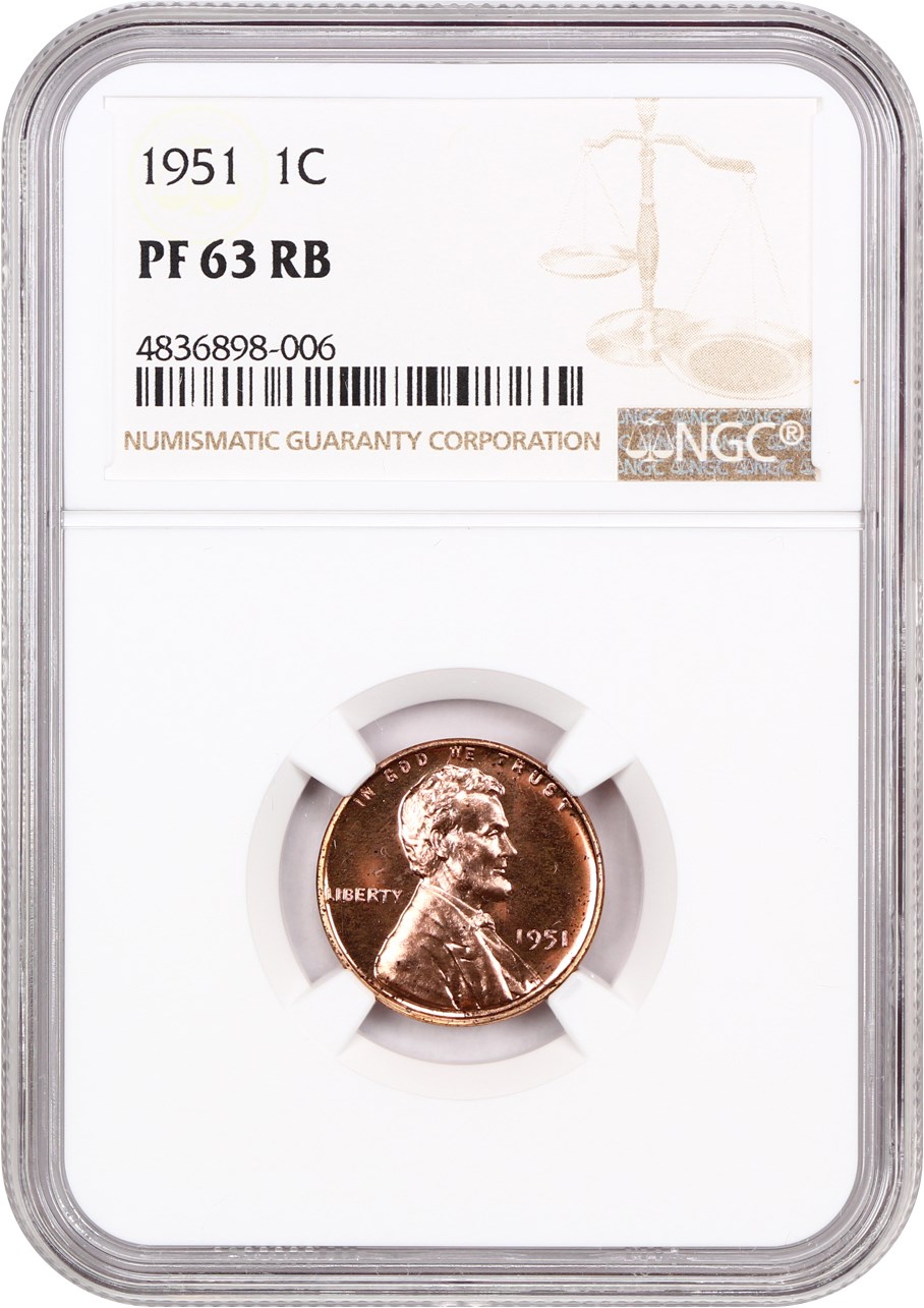 image for: 1951 1c NGC Proof 63 RB