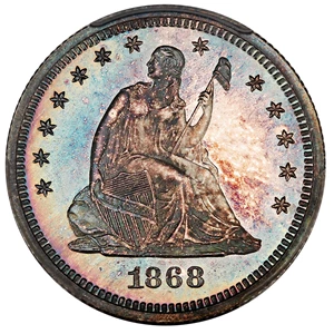 image for: 1868 25c PCGS/CAC Proof 65