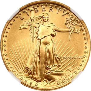 image for: 1987 Gold Eagle $10 NGC MS69