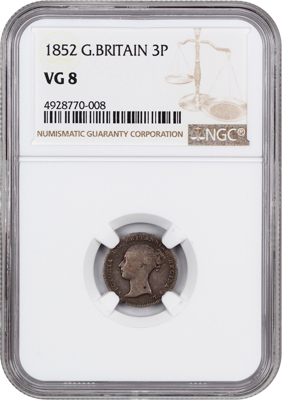 image for: Great Britain: 1852 3P NGC VG-08