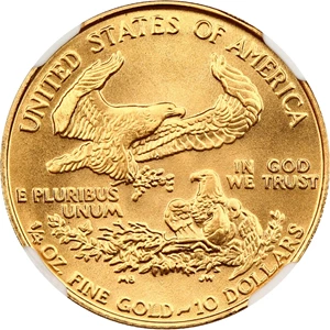 image for: 1987 Gold Eagle $10 NGC MS69