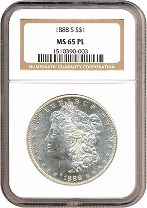 image for: 1888-S $1 NGC MS65 PL