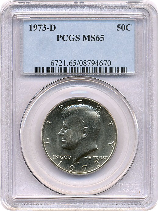 image for: 1973-D 50c  PCGS MS65 