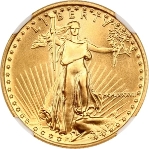 image for: 1987 Gold Eagle $10 NGC MS69