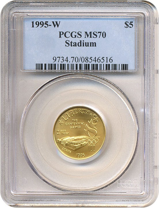 image for: 1995-W $5 Olympic Stadium PCGS MS70 