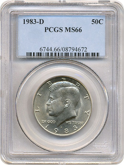 image for: 1983-D 50c  PCGS MS66 