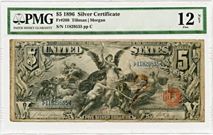 image for: FR. 268 1896 $5 Silver Certificate PMG Net Fine 12 (Rust)