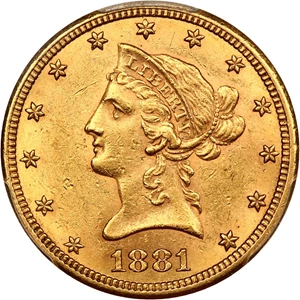 image for: 1881-CC $10 PCGS MS60