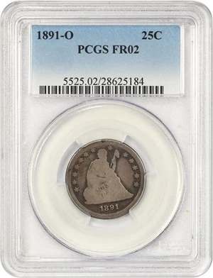 image for: 1891-O 25c PCGS AG-02