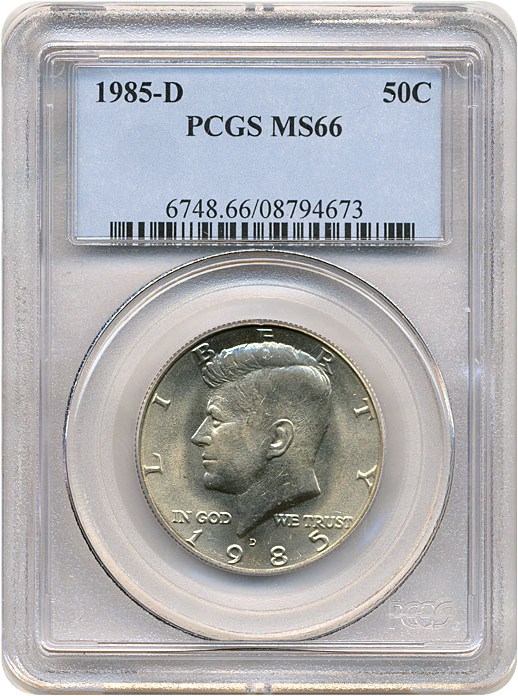 image for: 1985-D 50c  PCGS MS66 