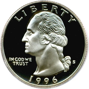 image for: 1996-S 25c PCGS Proof 69 DCameo