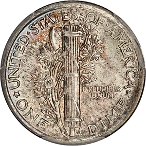 image for: 1916 Mercury 10c PCGS MS63