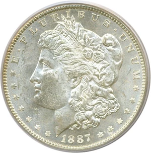 image for: 1887/6 $1 PCGS MS63