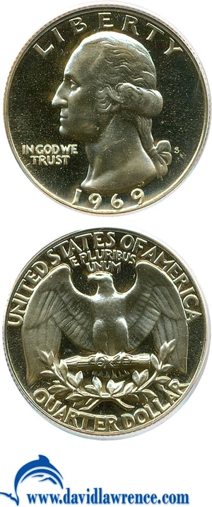 image for: 1969-S 25c PCGS Proof 69 Cameo