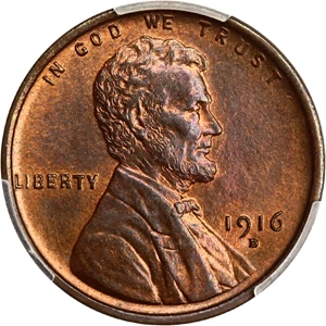 image for: 1916-D 1c PCGS MS65 RB