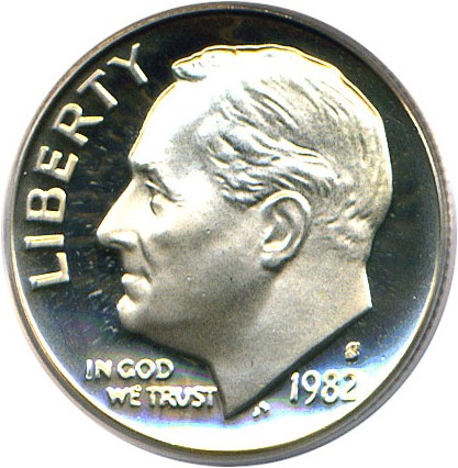 image for: 1982-S 10c  PCGS Proof 69 DCameo