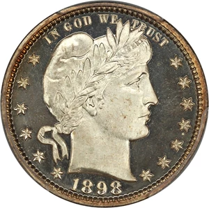 image for: 1898 25c PCGS/CAC Proof 66 DCAM ex: D.L. Hansen Collection