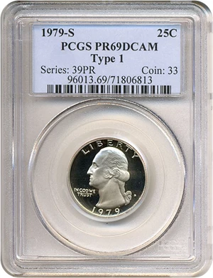 image for: 1979-S 25c Ty.1 PCGS Proof 69 DCameo