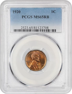 image for: 1920 1c PCGS MS65 RB
