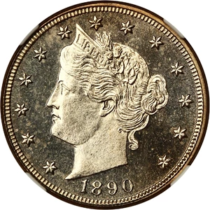 image for: 1890 5c NGC Proof 65 CAM