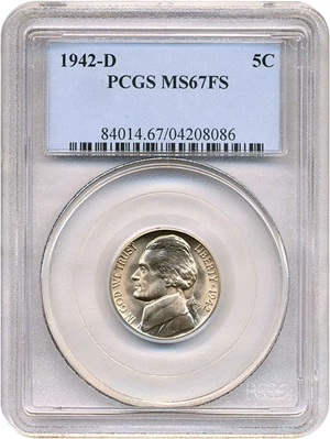 image for: 1942-D 5c PCGS MS67 FS