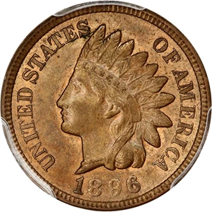 image for: 1896 1c PCGS MS64 RB