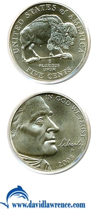 image for: 2005-P 5c Bison - Satin Finish (SMS) PCGS MS69