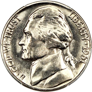 image for: 1961-D 5c PCGS MS65
