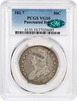 image for: 1817 50c PCGS/CAC VG-10 (Punched Date)