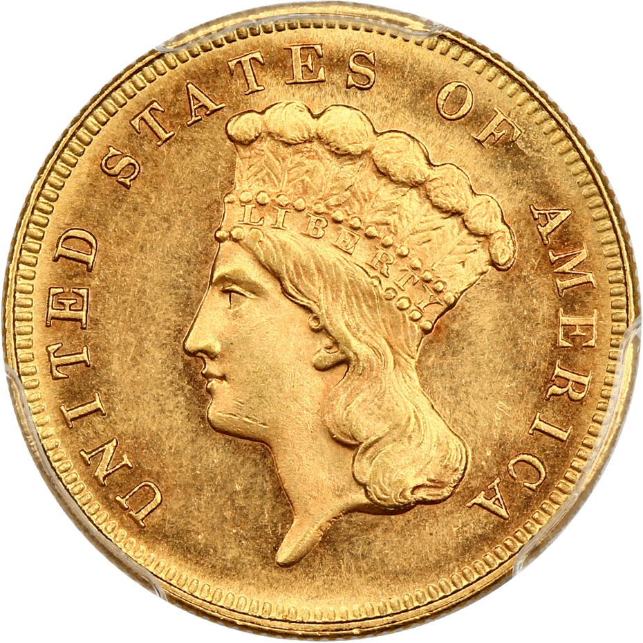 image for: 1883 $3 PCGS/CAC MS62