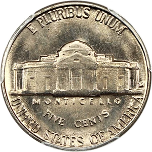 image for: 1961-D 5c PCGS MS65