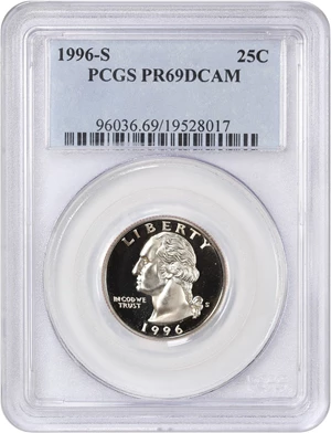 image for: 1996-S 25c PCGS Proof 69 DCAM