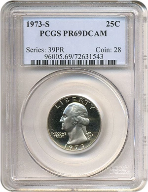 image for: 1973-S 25c PCGS Proof 69 DCameo