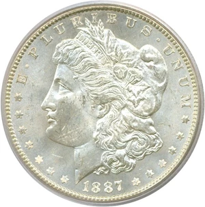 image for: 1887/6 $1 PCGS MS64